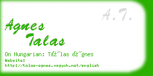 agnes talas business card